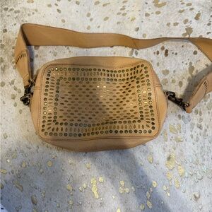 Studded Tan Crossbody Bag